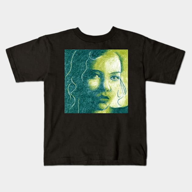 Aqua Kids T-Shirt by BeeG